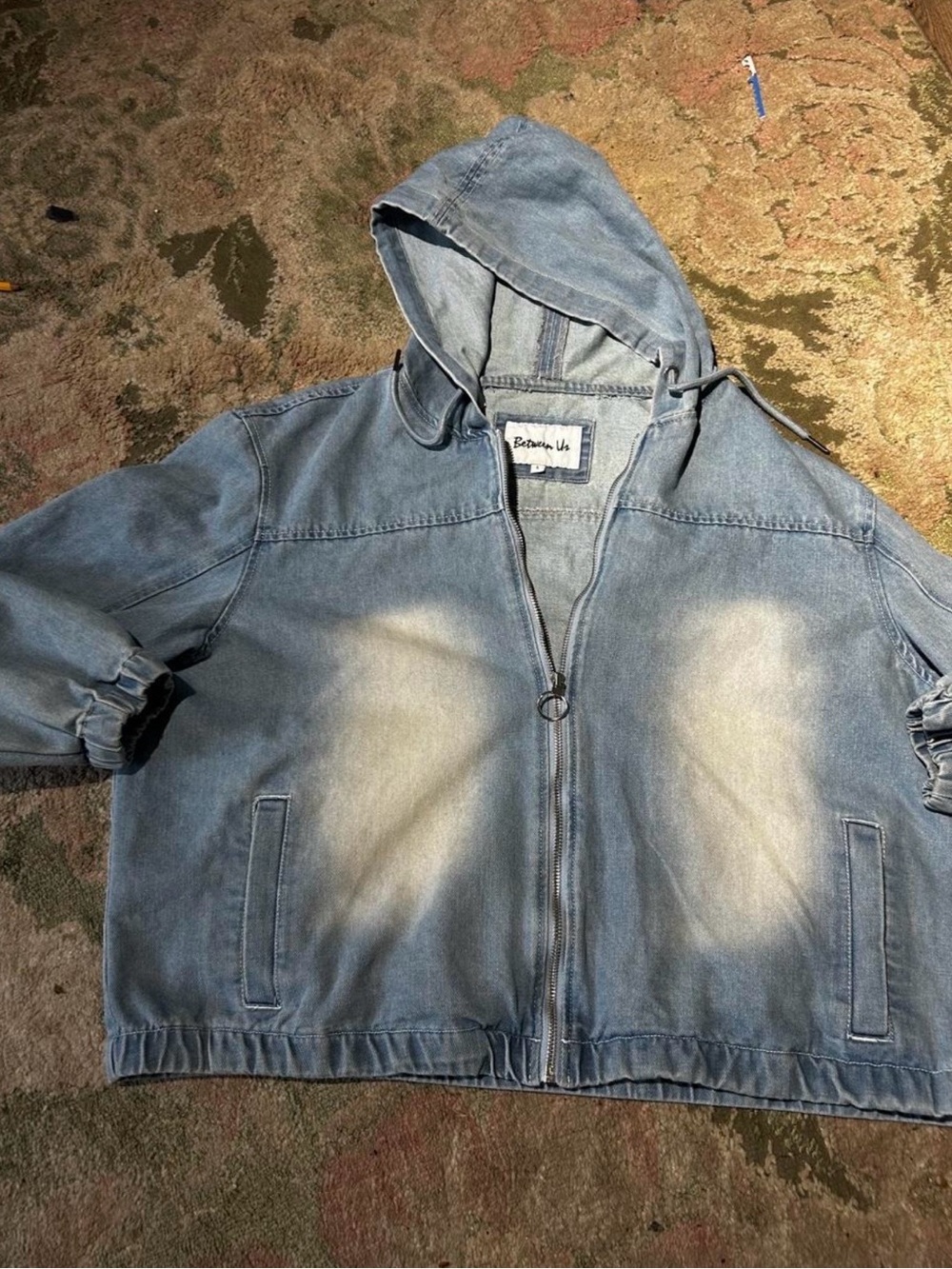 Denim Hooded women’s Jacket - Light Blue